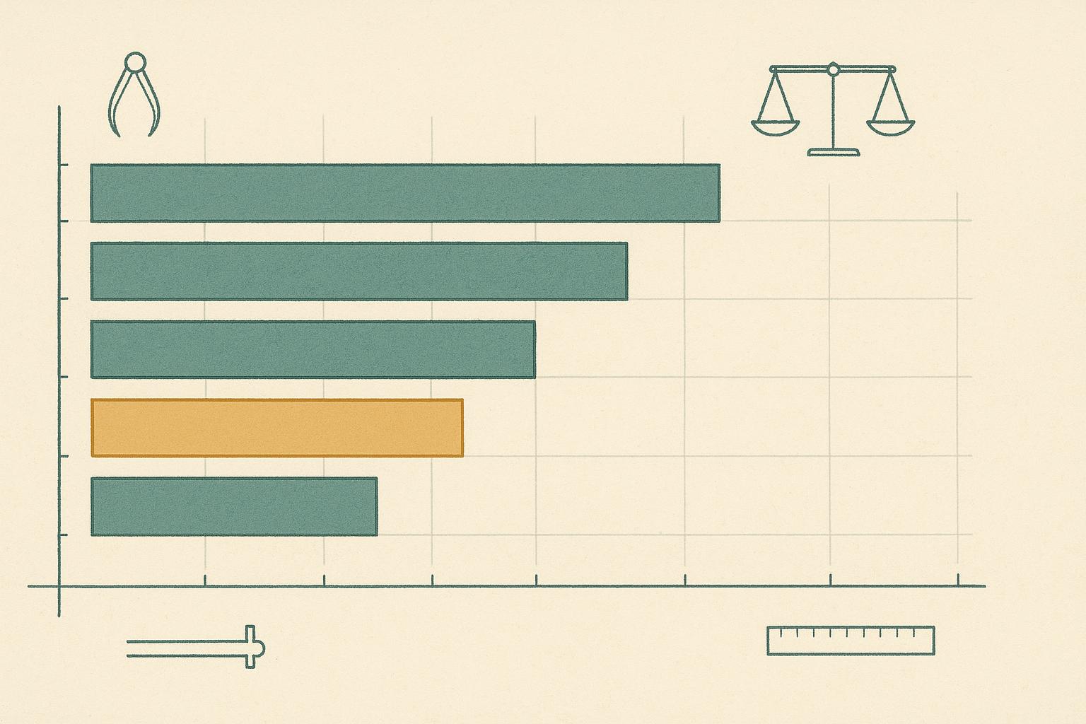 Ranked bar chart of Replit alternatives scored on BuilderProof's 2026 benchmark rubric